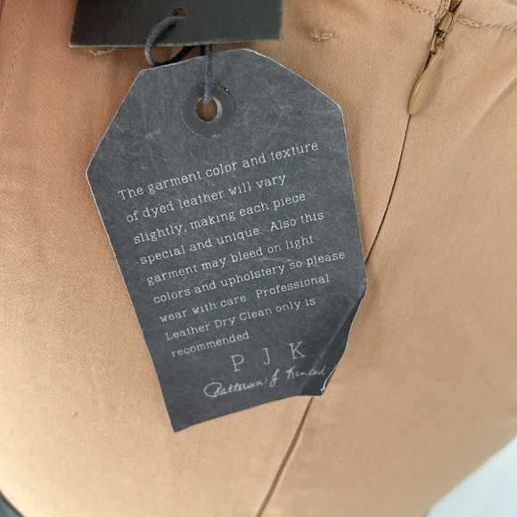 PJK Patterson J Kincaid Alo Leather Panel Peplum Top - Picture 6 of 9